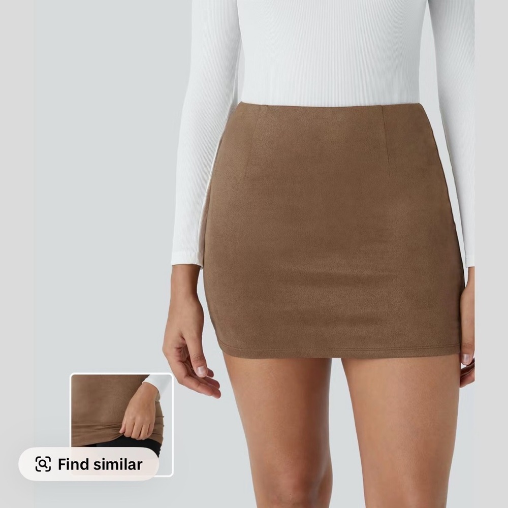 Halara Suede Mini Skirt